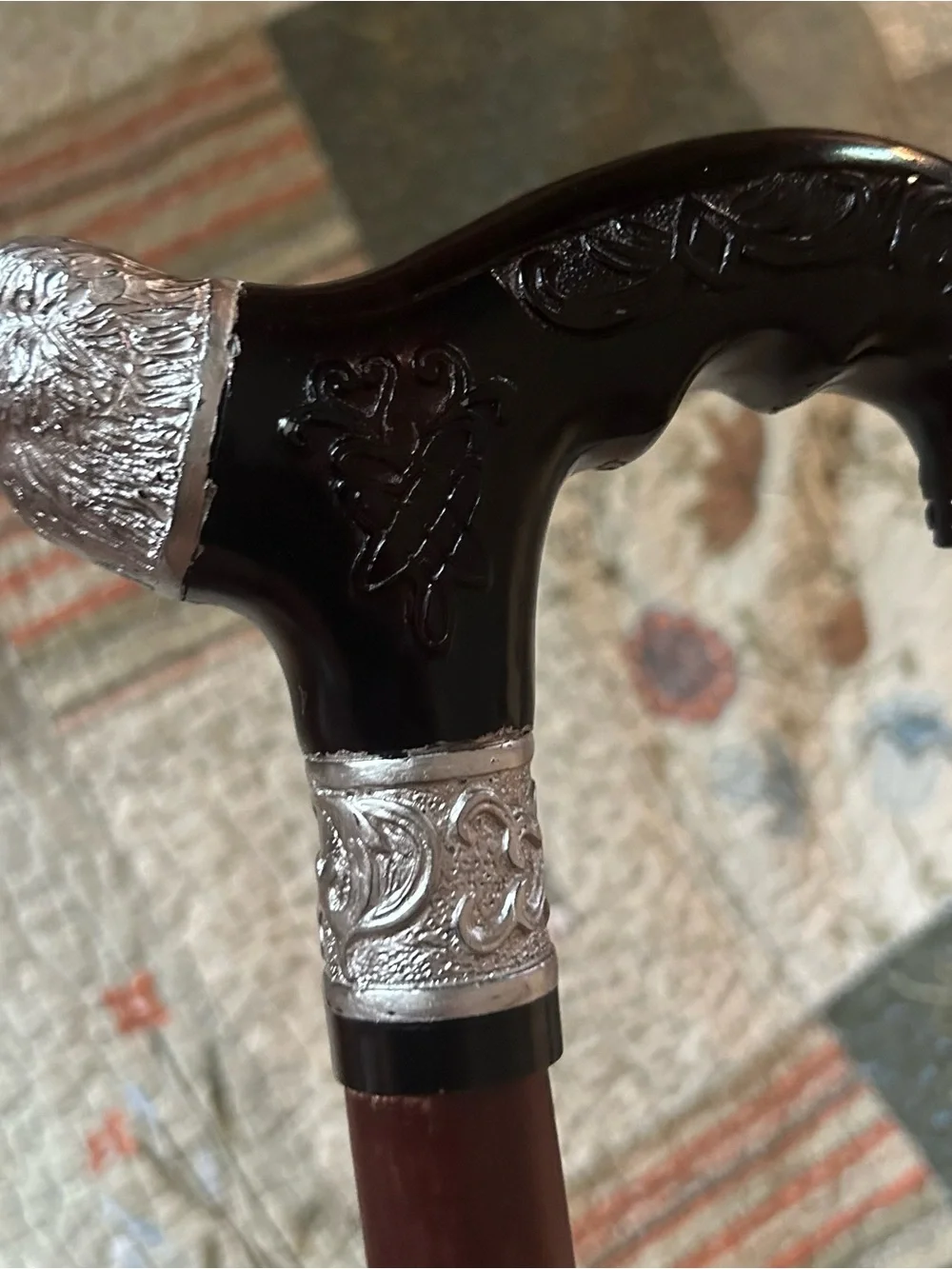 Eagle wood cane